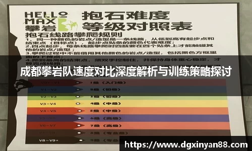 成都攀岩队速度对比深度解析与训练策略探讨